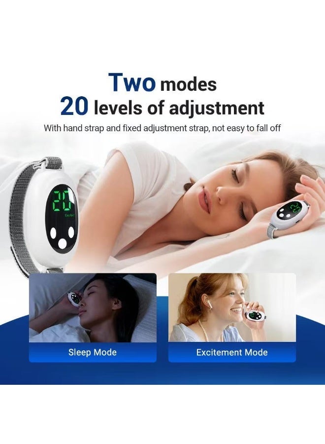 HYH EMS Sleep Aid Wristband, 20 Levels Microcurrent Relaxation Device with Screen Display, Dual Mode Stress Relief Wearable - Image 2
