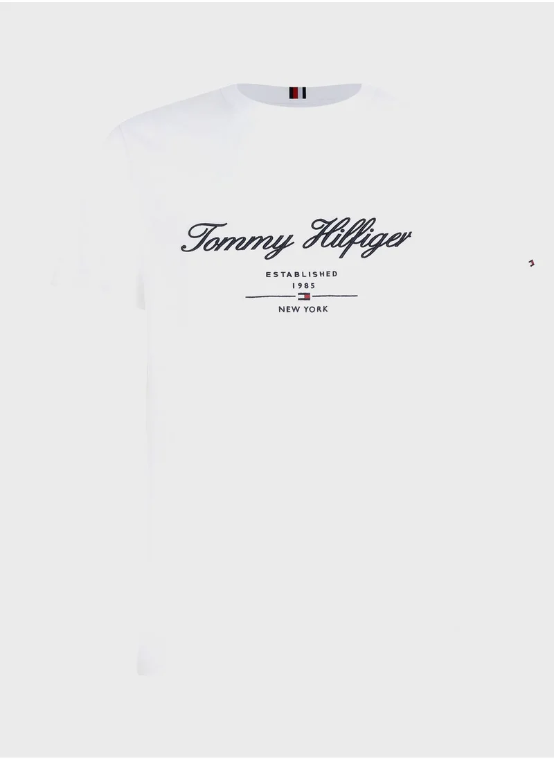 TOMMY HILFIGER Regular Fit T-Shirt With Script Logo