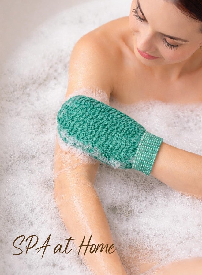 Fundrem Exfoliating Gloves 2 Pack, Wave Texture Exfoliating Mitt for Dead Skin Remover, Body Scrub Gloves for Bath Shower, Korean Exfoliating Mitt, Loofah Alternative Body Scrubber for Women & Men - Image 2