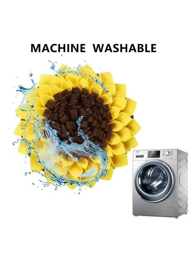 Sunflower Dog Sniffing Toy Dog Slow Feeding Training - Satisfy Your Dog's Natural Foraging Instinct-Slow Feeder Dog Food Mat - Image 2