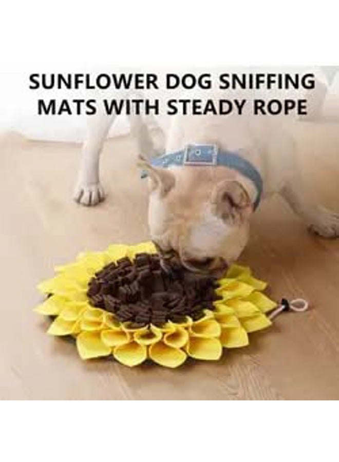 Sunflower Dog Sniffing Toy Dog Slow Feeding Training - Satisfy Your Dog's Natural Foraging Instinct-Slow Feeder Dog Food Mat - Image 4