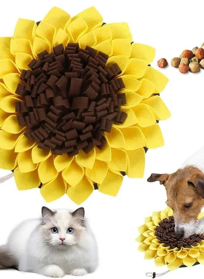 Sunflower Dog Sniffing Toy Dog Slow Feeding Training - Satisfy Your Dog's Natural Foraging Instinct-Slow Feeder Dog Food Mat - Image 1