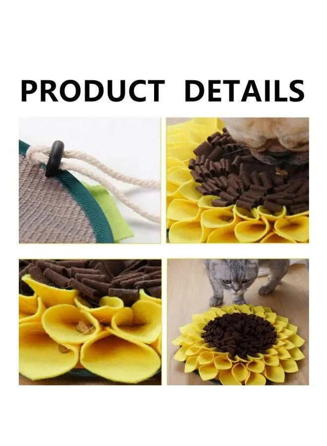 Sunflower Dog Sniffing Toy Dog Slow Feeding Training - Satisfy Your Dog's Natural Foraging Instinct-Slow Feeder Dog Food Mat - Image 5
