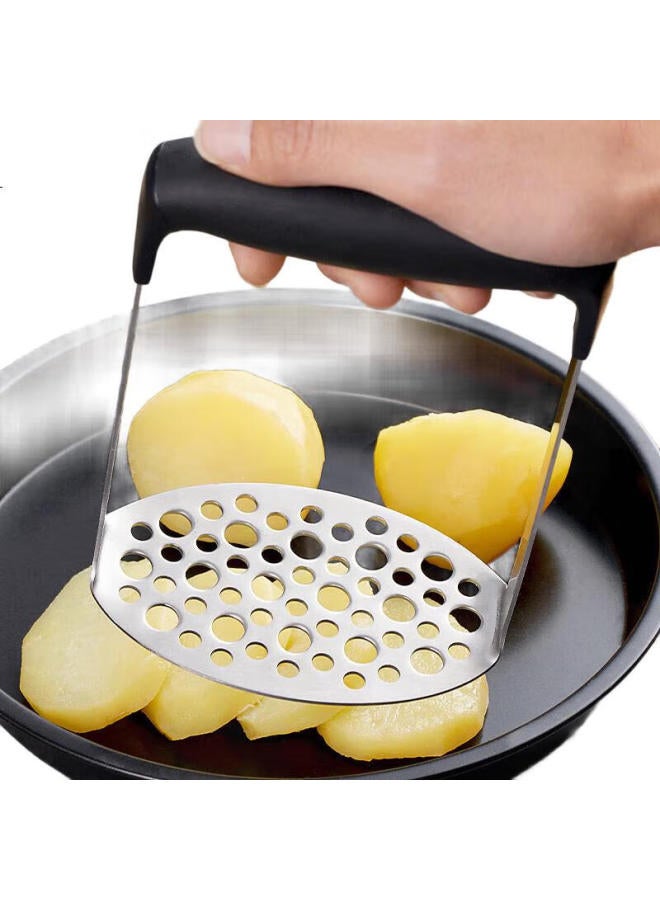 BAIJIE Stainless Steel Potato Masher, Manual Potato Press, Home Use Potato Masher, Potato Masher Tool, Baby Food Grinder - Image 1