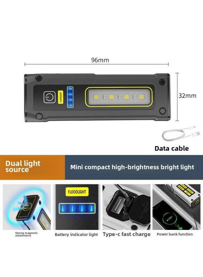 Cross-border Mini Multi-function Work Lamp With Magnet Emergency Simple Fashion Bottom Magnetic Suction Life Grade Waterproof Flashlight