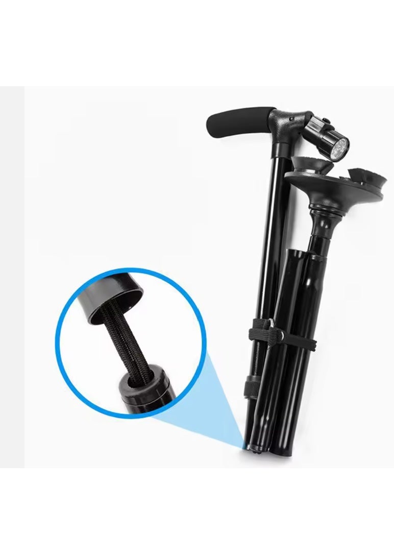 Folding Cane With Led Light, Adjustable,Stability and Support,Versatile Folding Cane for Seniors and Mobility Assistance,Ergonomic Folding Cane with Comfortable Grip health - Image 5