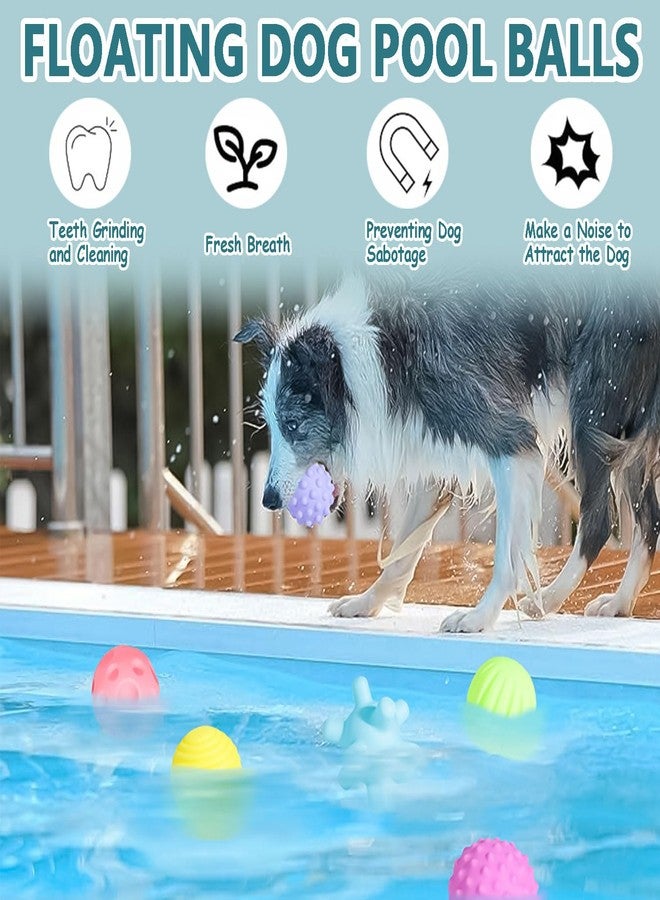 Favuit Squeaky Dog Ball, Interactive Dog Toys Floating Pet Pool Fetch Balls Puppy Chew Toys 6 Pack 2.5-inch Diameter Bright Colors Pet Water Toys Cleans Teeth for Medium Small Dogs - Image 4