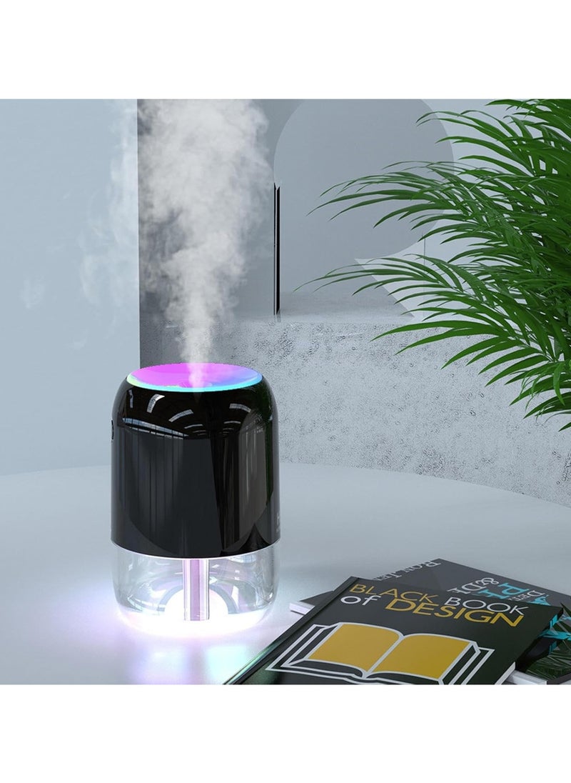 مرطب صامت بمنفذ USB مع إضاءة ليلية ملونة منخفض الضوضاء ووضعين للرش متعدد الاستخدامات  - Image 5