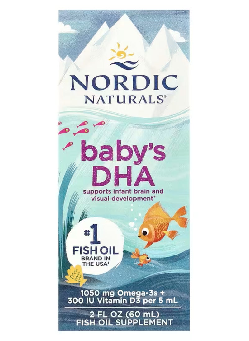 NORDIC NATURALS Children's Docosahexaenoic Acid (DHA), 2 fl oz (60 ml)  - Image 1
