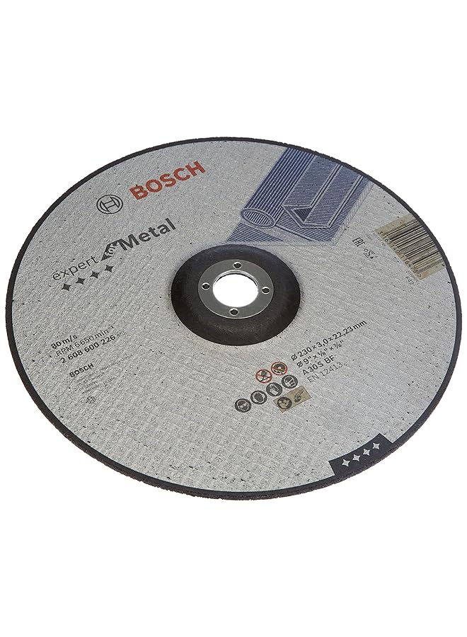 BOSCH Expert For Metal Grinding Disc For Small Angle Grinders 1 Piece 230 Mm Diameter 3.00 Mm Thickness - Image 1