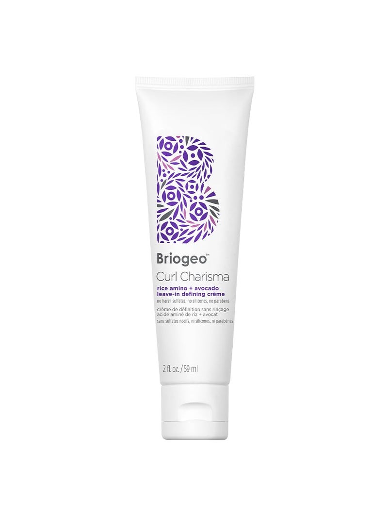 Briogeo Curl Charisma Rice Amino + Avocado Leave-In Defining CrÃ¨me, Anti Frizz Hair Styling Moisturizer, Leave In Cream for Wavy, Curly, Coily Hair, Boosts Hydration, Vegan, Cruelty-Free - Image 1