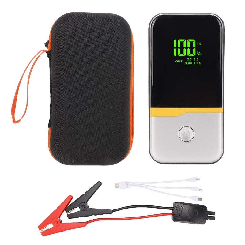 Portable Car Battery Jump Starter 600A with USB Ports LCD Screen Emergency Lighting - Image 5