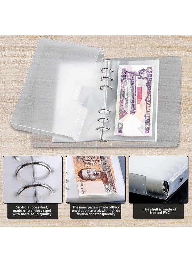 Climberty® Currency Collection Album with Dustproof Case - Cash Folder Album Budget Binder Money Saving Cash Folder with 100Pcs Transparent Cash Pocket (7× 4 inch) - Image 3