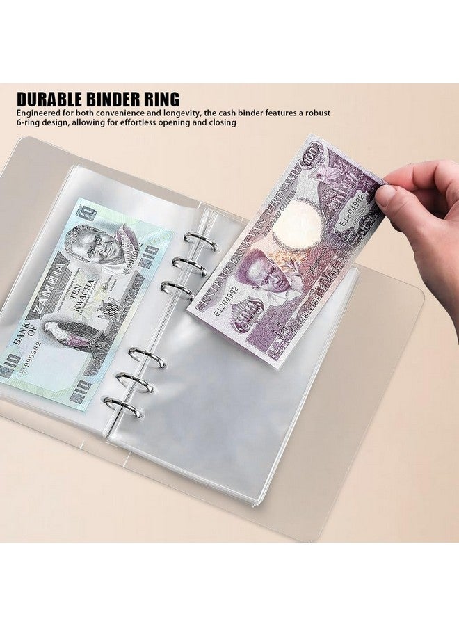 Climberty® Currency Collection Album with Dustproof Case - Cash Folder Album Budget Binder Money Saving Cash Folder with 100Pcs Transparent Cash Pocket (7× 4 inch) - Image 5