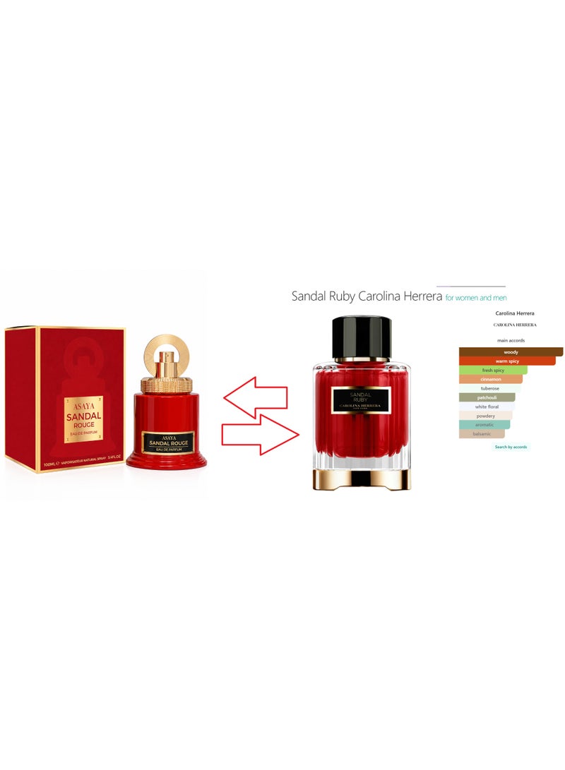 emper Asaya Sandal Rouge Eau De Parfum For Women - 100ml - Image 3