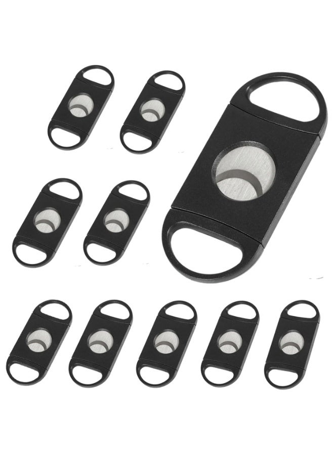 Cigar Cutter Double Blade Guillotine Portable Double Stainless Steel Blade Cigar Clippers Tool 10 Pack - Image 1