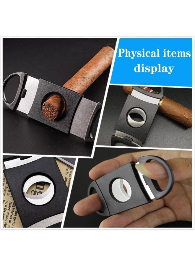 Cigar Cutter Double Blade Guillotine Portable Double Stainless Steel Blade Cigar Clippers Tool 10 Pack - Image 3
