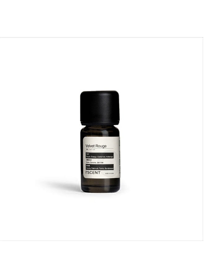 ISCENT | Velvet Rouge – Fragrance Oil Refill for Ensō Mini Diffuser 10ml | Peach, Cardamom, Rum, Jasmine, Vanilla, Tonka & Sandalwood for Home & Car | Sensual Gourmand Warmth & Velvety Sweet Woods - Image 1