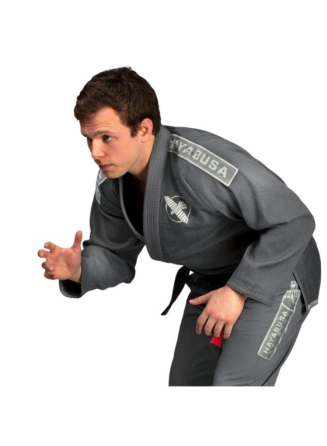 HAYABUSA LIGHTWEIGHT JIU JITSU GI GREY - Image 2