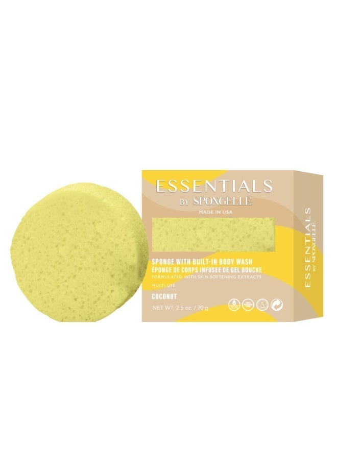SPONGELLÉ Essentials By Spongelle Coconut Body Wash Infused Buffer 70 g (Multi Use) - Image 1