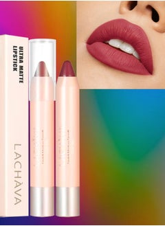 LACHAVA Ultra Matte Lipstick Lip Makeup Matte Finish Hydrating Lipstick Matte Nude Lipstick Lipliner Lip Crayons Moisture Smooth Matte Lipstick Pencils Waterproof and Long Lasting Lip Liner # 07  - Image 1