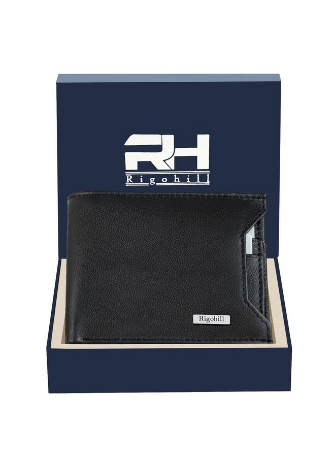 Rigohill RIGOHILL Cuba Black Leather Wallet for Men | RFID Blocking Mens Wallet | Wallets Men Leather  - Image 3