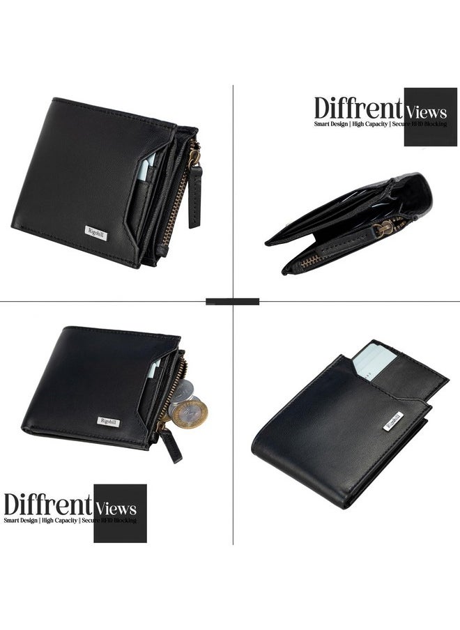 Rigohill RIGOHILL Cuba Black Leather Wallet for Men | RFID Blocking Mens Wallet | Wallets Men Leather  - Image 4