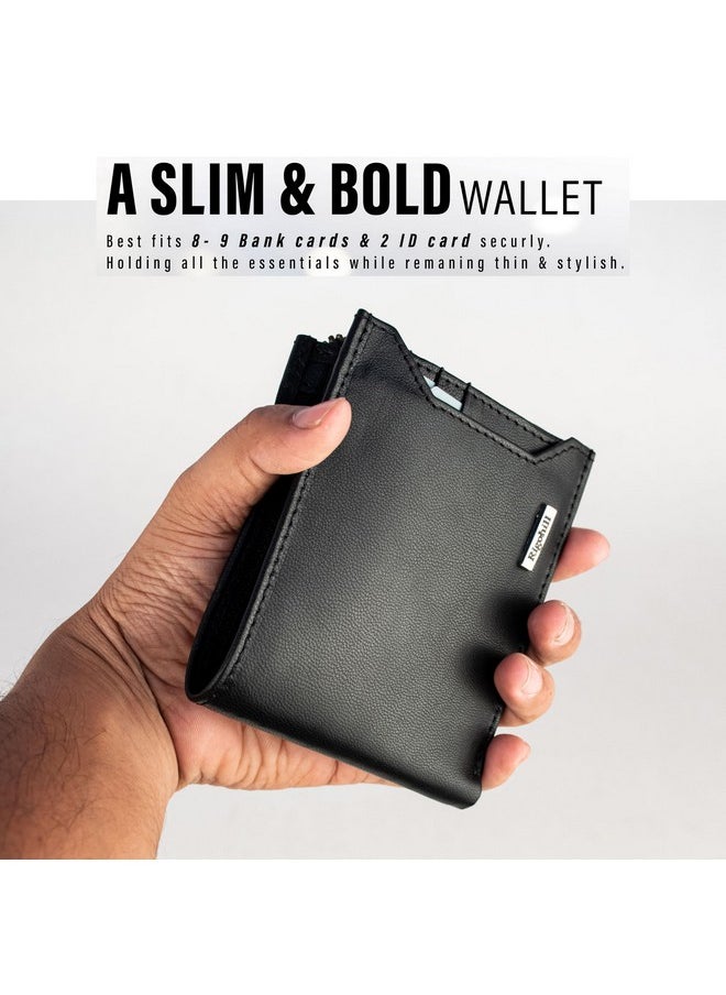 Rigohill RIGOHILL Cuba Black Leather Wallet for Men | RFID Blocking Mens Wallet | Wallets Men Leather  - Image 5
