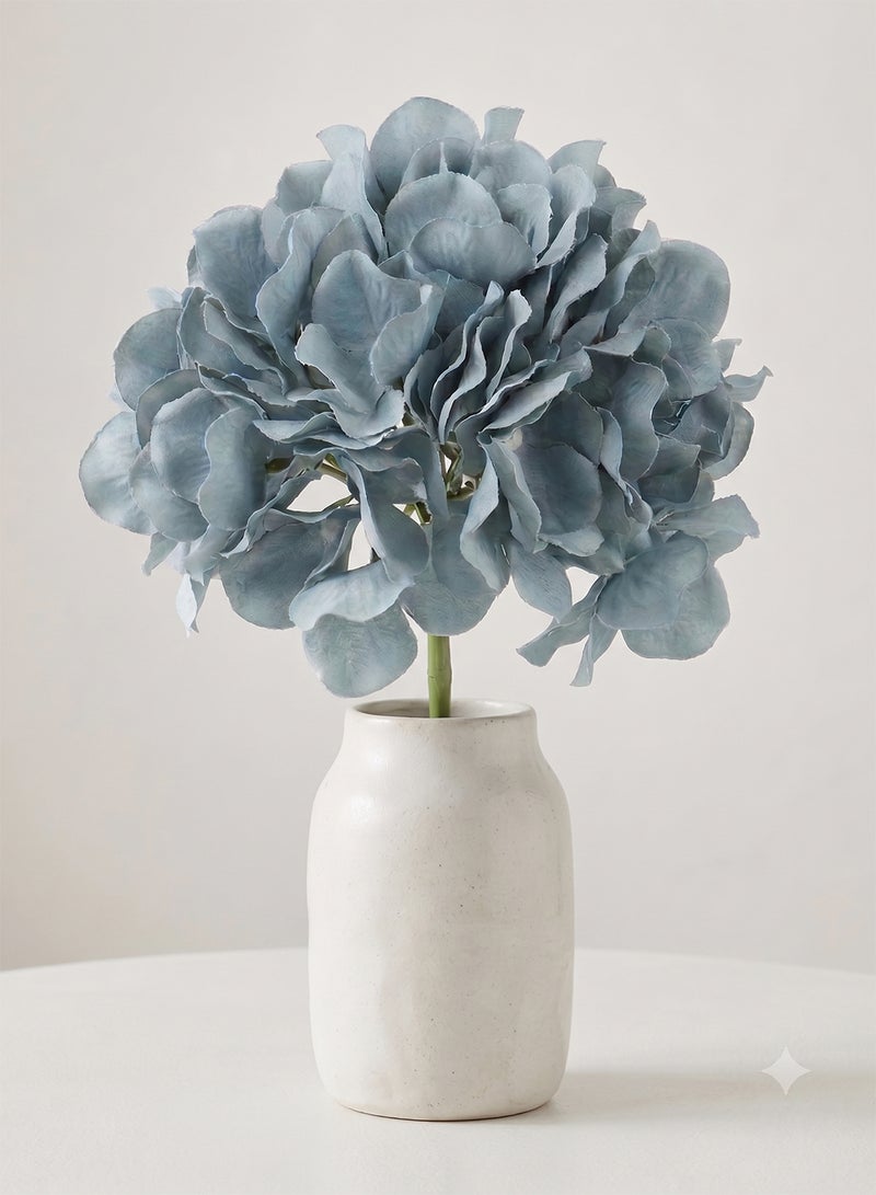 Noon East Wild Hydrangea Flower Bunch Blue 31cm | Ideal for Living Room Decor, Hotel, Party Decoration, Wedding and DIY Décor - Image 1