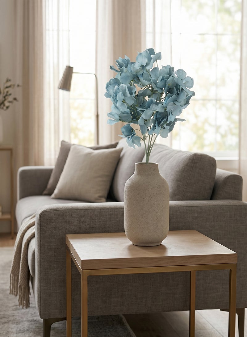 Noon East Wild Hydrangea Flower Bunch Blue 31cm | Ideal for Living Room Decor, Hotel, Party Decoration, Wedding and DIY Décor - Image 4
