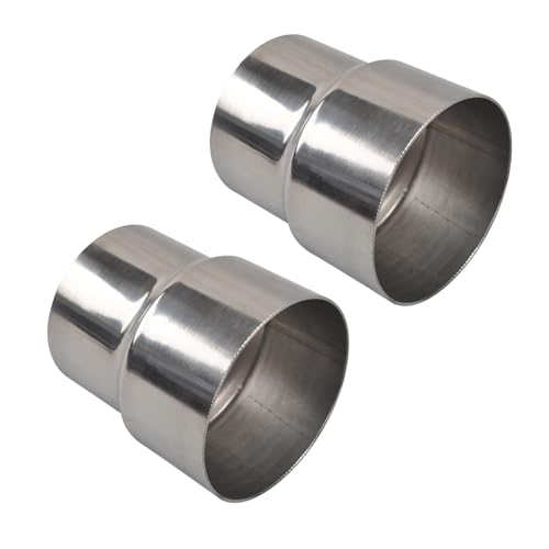 SSN Exhaust Pipe Reducer Component Adapter 3 Inch ID to 3.5 Inch ID Polished 304 Stainless Steel Universal ID 3" to ID 3.5" Exhaust Pipe Reducer Adapter 4 Inch Length-Pair 2 Pcs - Image 1