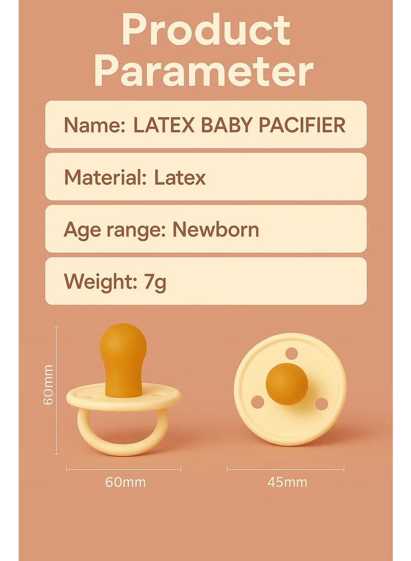 إيكيوك 2-عبوة من اللهايات المصنوعة من اللاتكس للأطفال من عمر 0 إلى 6 أشهر، خالية من مادة BPA، لهايات تقويمية ناعمة ومتينة، شكل حلمة طبيعي، سهلة التنظيف، معبأة بشكل فردي - Image 4