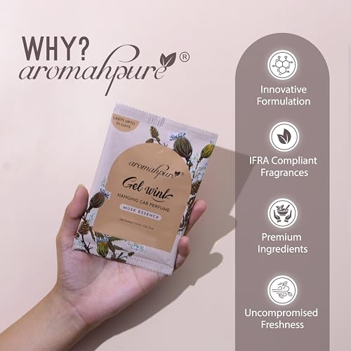 Aromahpure Gel Wink Hanging Car Perfume | Long-Lasting Gel Based Car Air Freshener | Car Accessories | Last Up to 30 Days (Pack 3, Musk) - Image 3