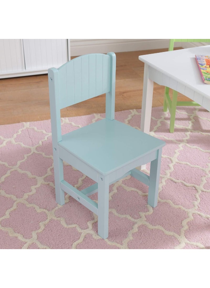 Homesmiths - Homesmiths Kid's Wooden 1 Table & 4 Pinewood Chairs Set with Wainscoting Detail, Pastel, Gift for Ages 3-8 - Image 1