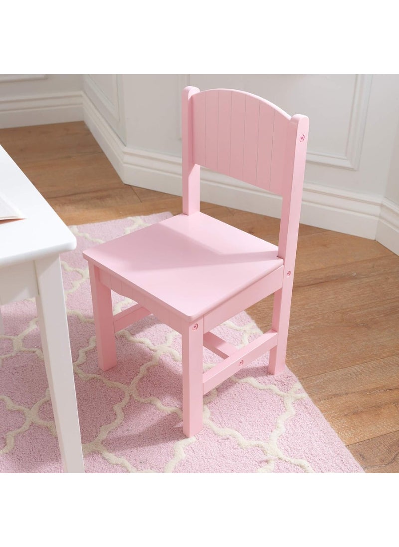 Homesmiths - Homesmiths Kid's Wooden 1 Table & 4 Pinewood Chairs Set with Wainscoting Detail, Pastel, Gift for Ages 3-8 - Image 1
