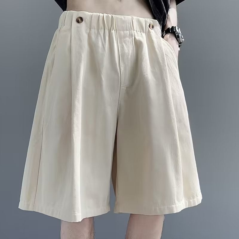Japanese Style Retro Wide-Leg Tooling Shorts For Boys Loose Street Casual All-Match Straight Five-Point Medium Pants - Image 2