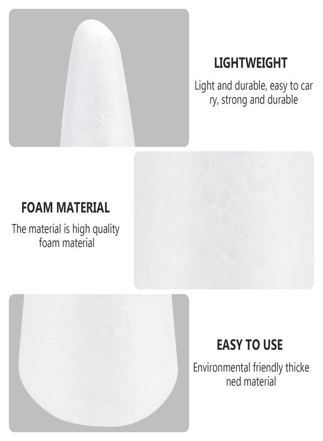 Amosfun أموسفن مخروط الرغوة مخروط شجرة الرغوة لوازم الحرف اليدوية لعيد الميلاد الزفاف عيد الميلاد ديكور مركز الطاولة في المنزل 13.6 بوصة - Image 3