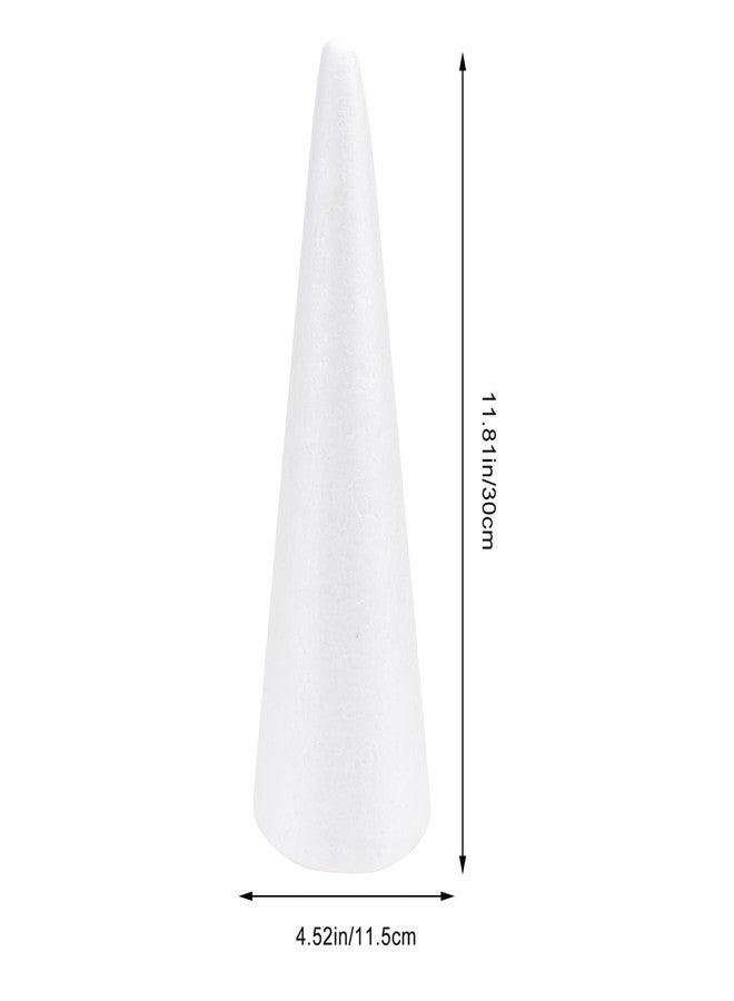 Amosfun أموسفن مخروط الرغوة مخروط شجرة الرغوة لوازم الحرف اليدوية لعيد الميلاد الزفاف عيد الميلاد ديكور مركز الطاولة في المنزل 13.6 بوصة - Image 2