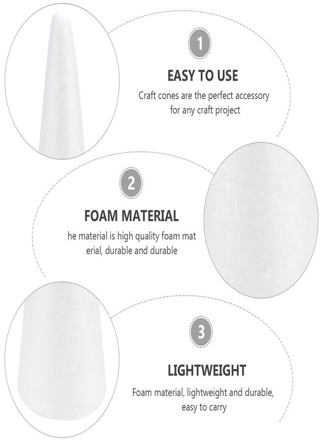 Amosfun أموسفن مخروط الرغوة مخروط شجرة الرغوة لوازم الحرف اليدوية لعيد الميلاد الزفاف عيد الميلاد ديكور مركز الطاولة في المنزل 13.6 بوصة - Image 4