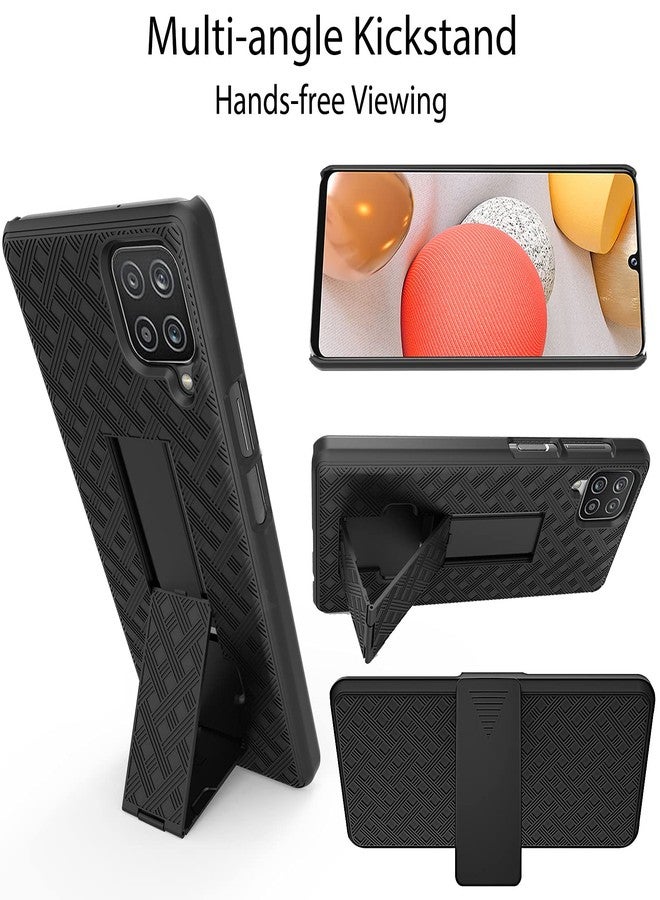 Ailiber Compatible with Galaxy A42 5G Case, Samsung M42 5G Case Holster with Screen Protector, Swivel Belt Clip Holster Kickstand Holder, Slim Rugged Protective Cover for Samsung Galaxy A42 5G-Black - Image 3