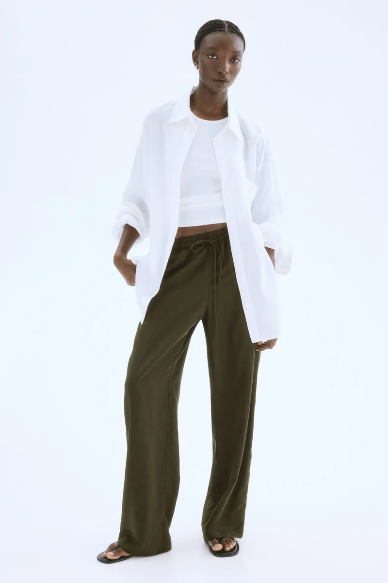 H&M Linen-blend trousers