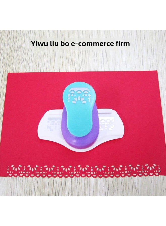 Large Children's Educational Flower Press Machine Diy Handmade Crafts Flower Edge Press Tool Toy/puzzle Type-Color:Leaf Flower Band (2.2cm Long By 1.4cm Wide) - Image 1