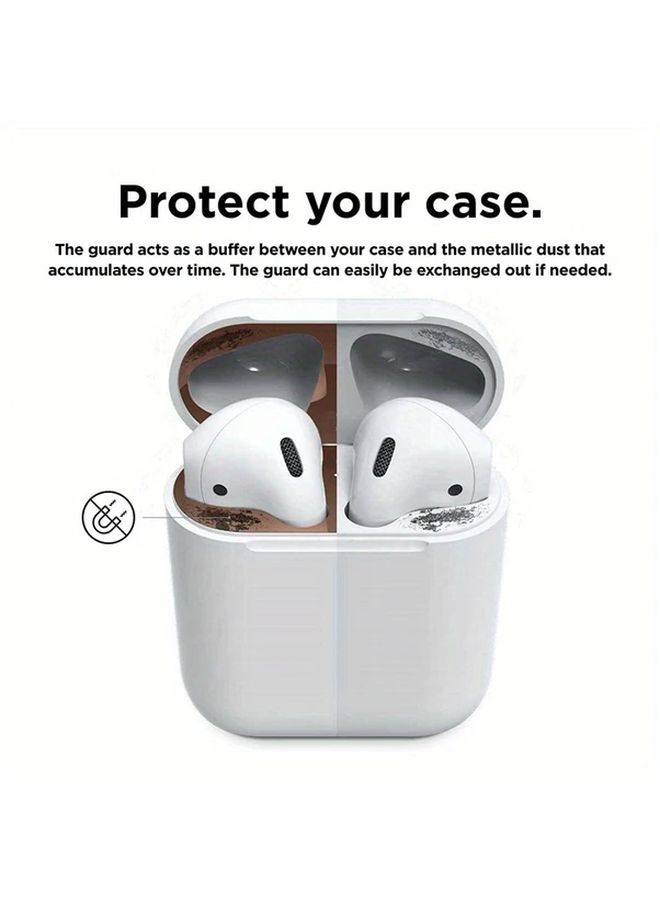 Metal Dust Guard Case Cover For Airpods Pro 2 In Black Color - Image 3