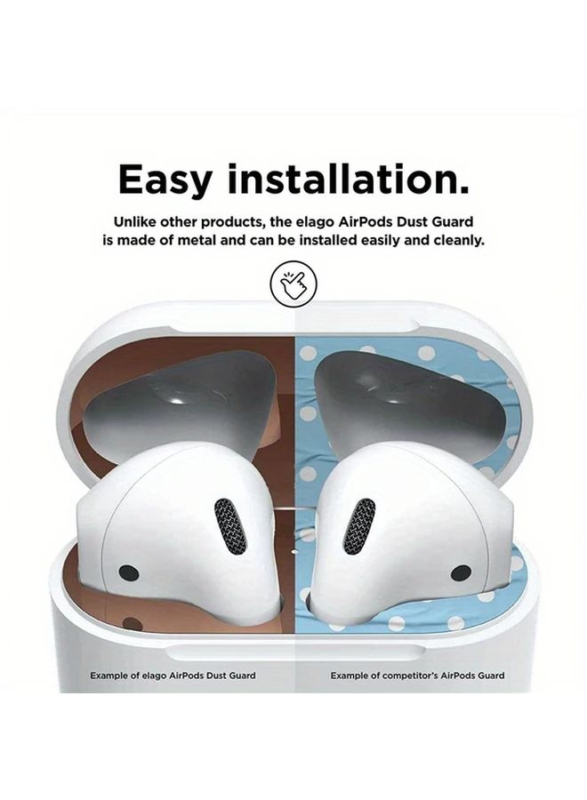 Metal Dust Guard Case Cover For Airpods Pro 2 In Black Color - Image 4