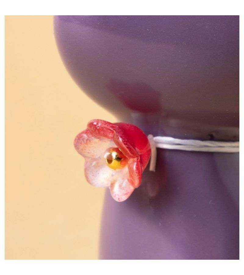 Purple Deer Incense Holder Ornament Ceramic Imitation Flowers Creative Incense Decoration Small Incense Holder For Tea Table Home Decor Housewarming Gift - Image 5