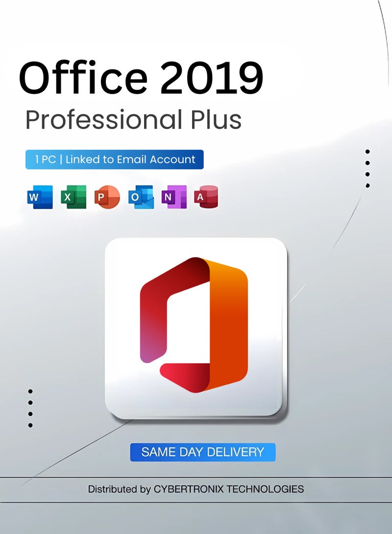 Microsoft Office 2019 Professional Plus 1PC | Linked to Email Account | Digital License | SAME DAY DELIVERY