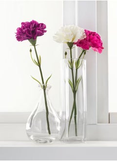 FEJKA Artificial flower, carnation/white 30cm  - Image 2