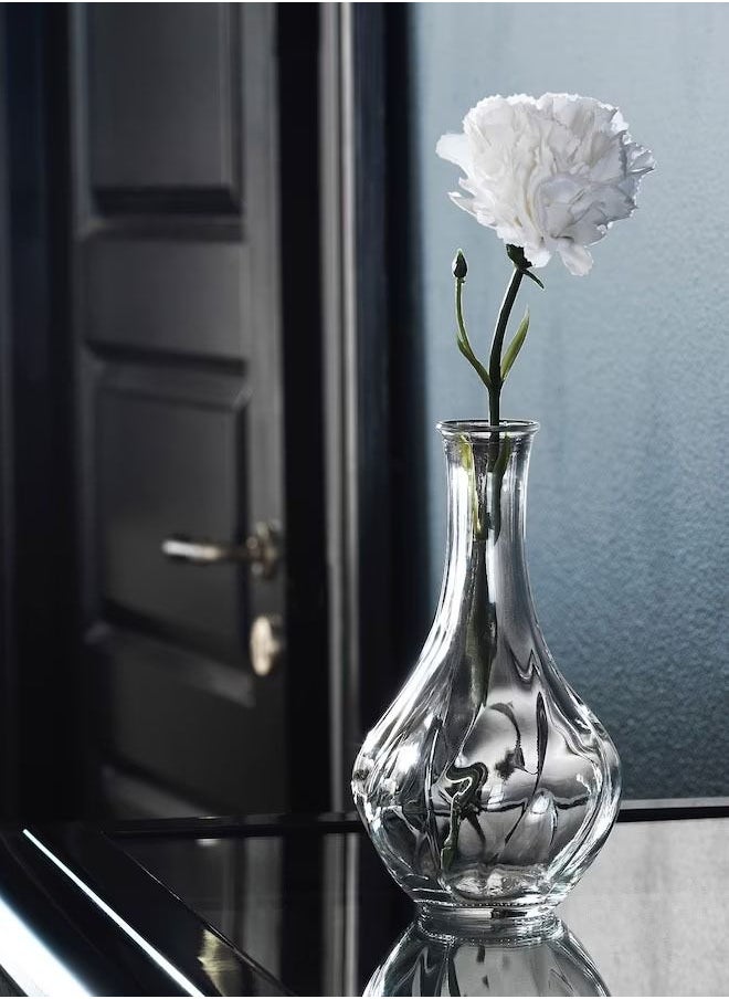 Artificial flower, carnation/white 30cm