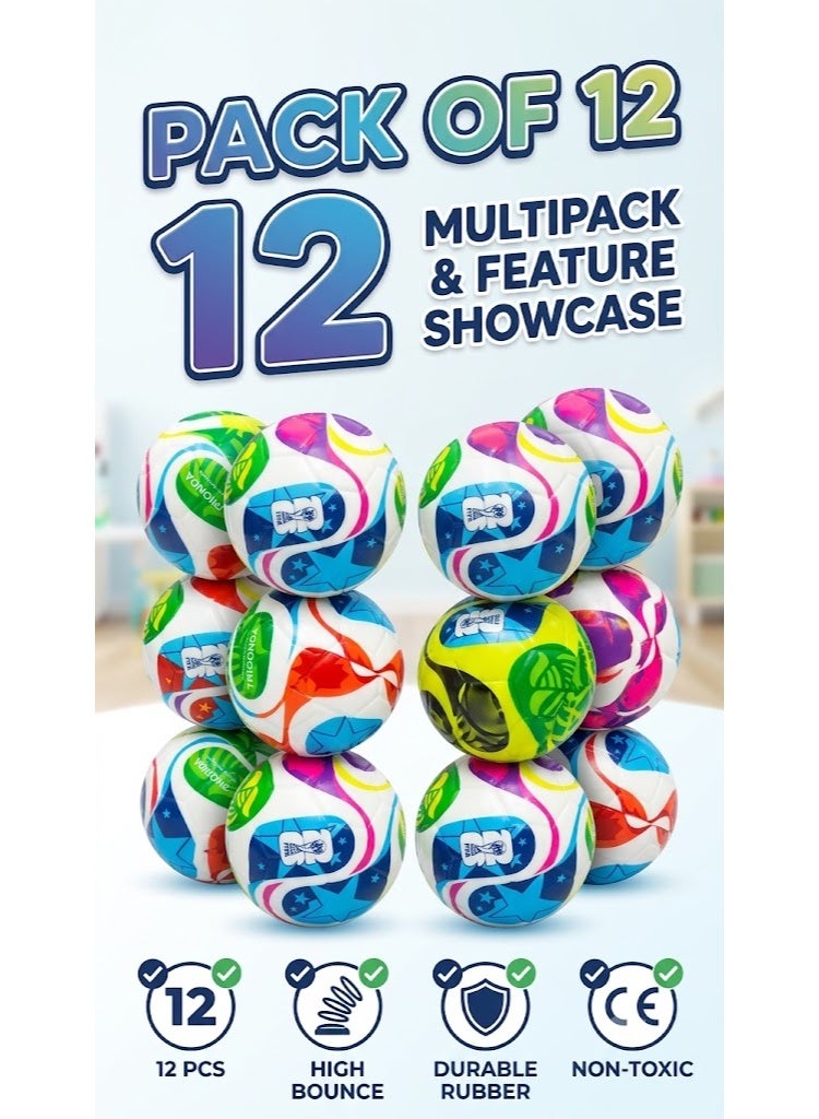 12-Piece High-Bouncing Colorful Toy Balls Set for Kids – Mini Sports Design Rubber Bouncy Balls | Party Favors & Outdoor Play - Image 3