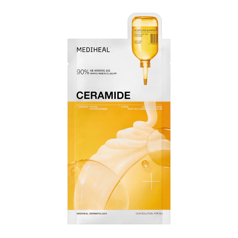 Mediheal Ceramide, Deeply Hydrating and Barrier-Strengthening Sheet Mask for Dry and Sensitive Skin - 24ml